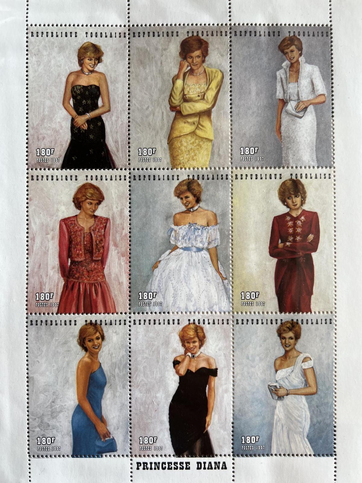 Princess Diana Royal Gowns Stamps