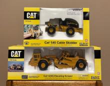 Cat 545 Cable Skidder & Cat 623G Elevated Scraper models